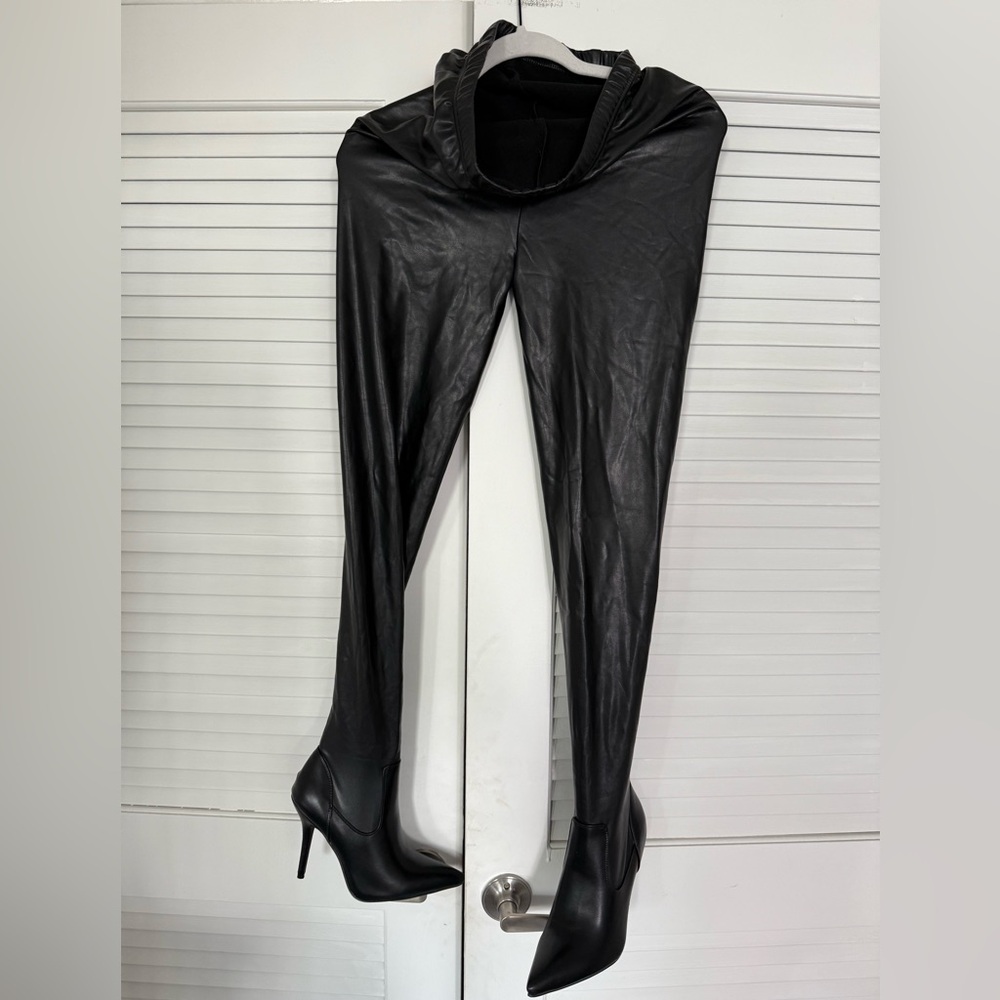 Azalea Wang KayKay Sexy stiletto Slim boot pants in black stretch - Picture 5 of 12